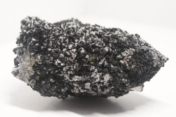 Natural Black Druzy Quartz on Light Quartz Matrix