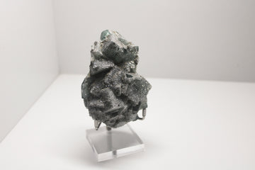 Green Fluorite with Quartz Druzy | Natural Crystal Cluster | Collector Display Specimen
