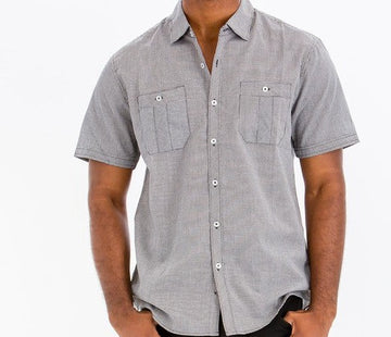 Mens Short Sleeve Button Down Shirt